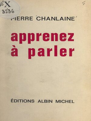 cover image of Apprenez à parler